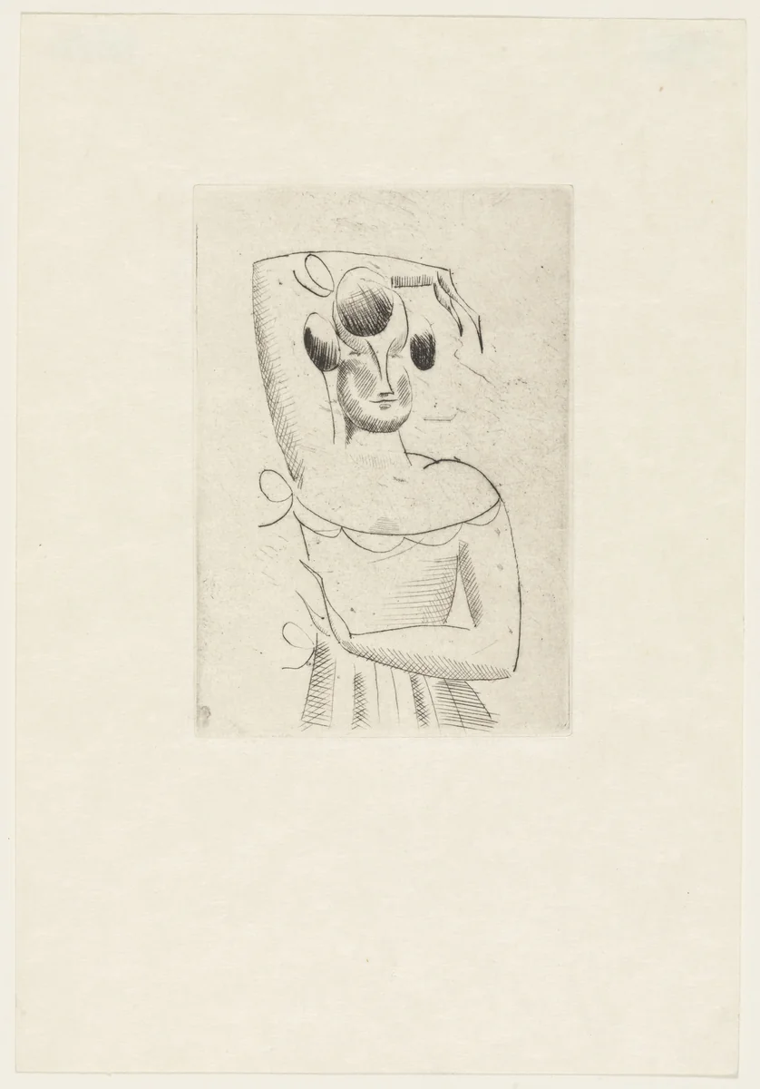 Female Figure from The Drypoints of Elie Nadelman by Elie Nadelman, print, 1951