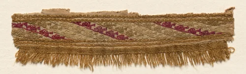 Three Border Fragments by Unknown, textile, 1100-1400