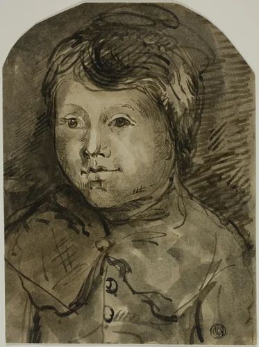 Bust of Child by Unknown Artist, drawing, 1800-1899