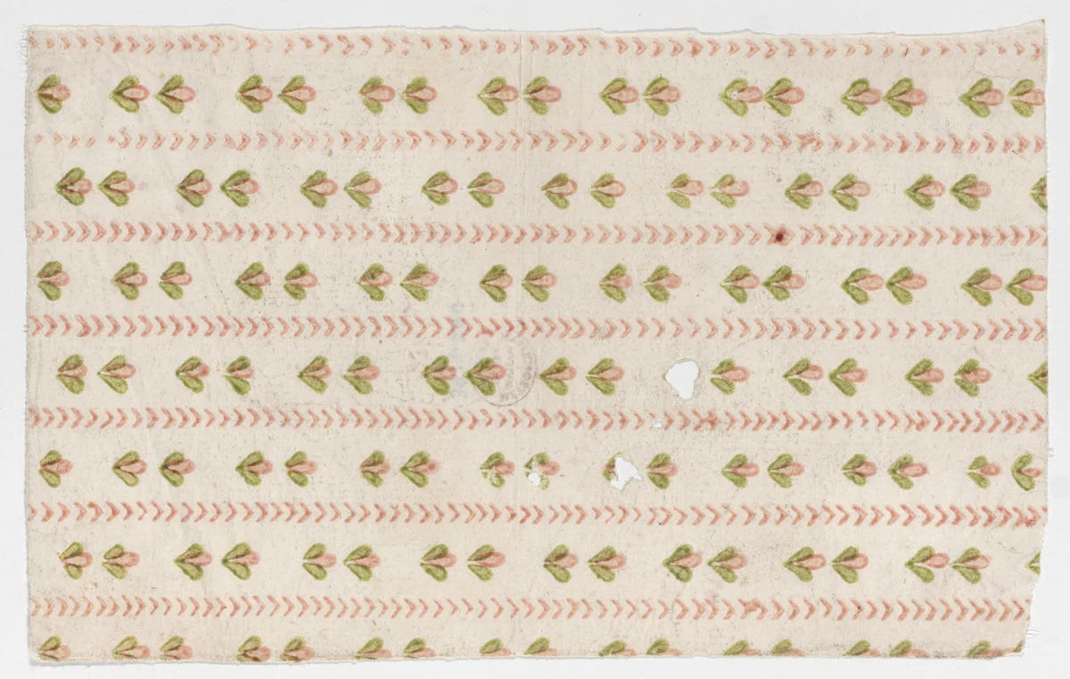 Sheet with an overall floral pattern by anonymous, print, 1800-1900