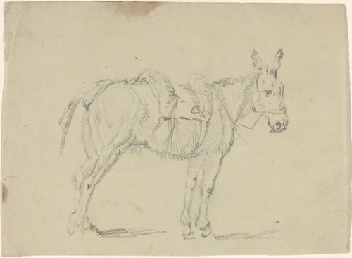 Donkey Stretching a Hind Leg by John Flaxman, drawing, 1755-1826