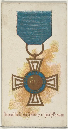 Order of the Crown, Germany, originally Prussian, from the World's Decorations series (N30) for Allen & Ginter Cigarettes by Allen & Ginter, print, 1890