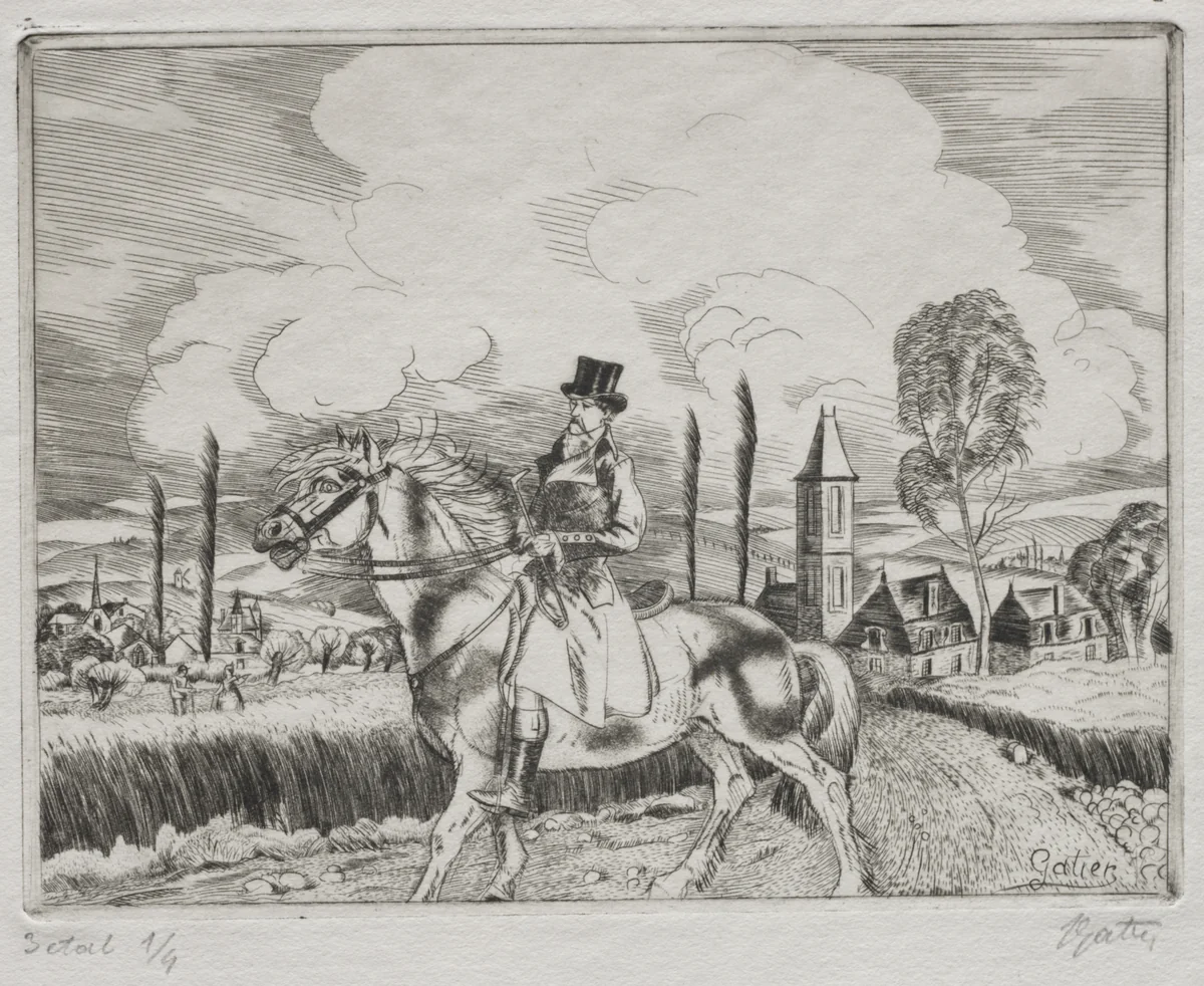 Le vieux gentilhomme by Pierre Louis Gatier, print, 1898-1944