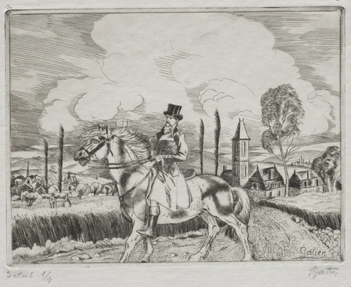 Le vieux gentilhomme by Pierre Louis Gatier, print, 1898-1944