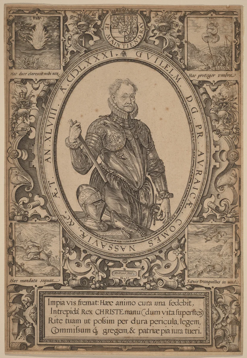 William, Count of Nassau, Prince of Orange by Hendrick Goltzius, print, 1581