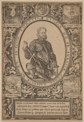 William, Count of Nassau, Prince of Orange by Hendrick Goltzius, print, 1581