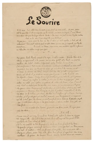 Le sourire: Journal sérieux, Nov. 1899 by Paul Gauguin, print, 1899