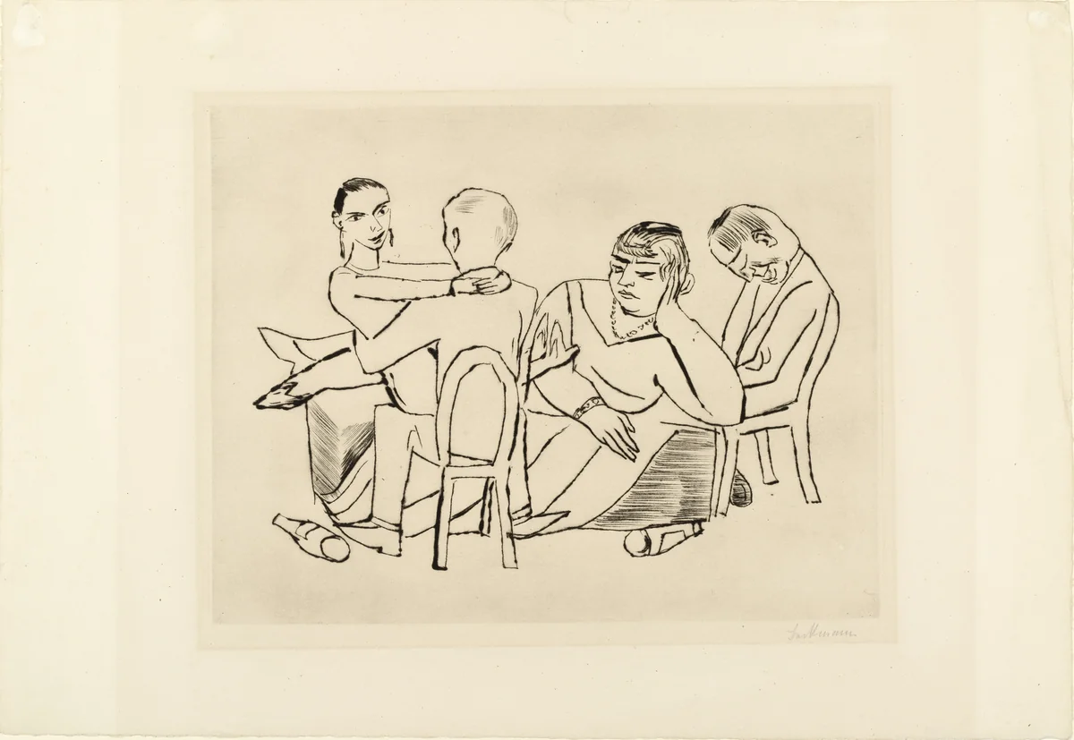 Carouse (Gelage) by Max Beckmann, print, 1925