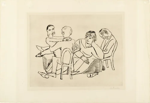 Carouse (Gelage) by Max Beckmann, print, 1925