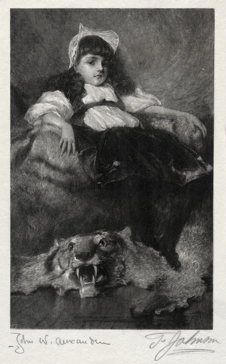 Portrait of a Child by Thomas George Johnson, print, 1887
