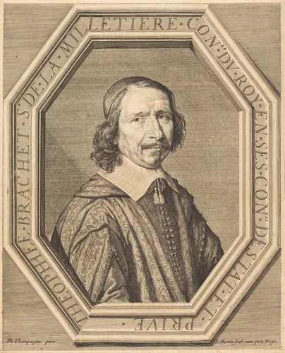Theophile Brachet de la Milletiere by Jean Morin; Philippe de Champaigne, print, 1600-1650