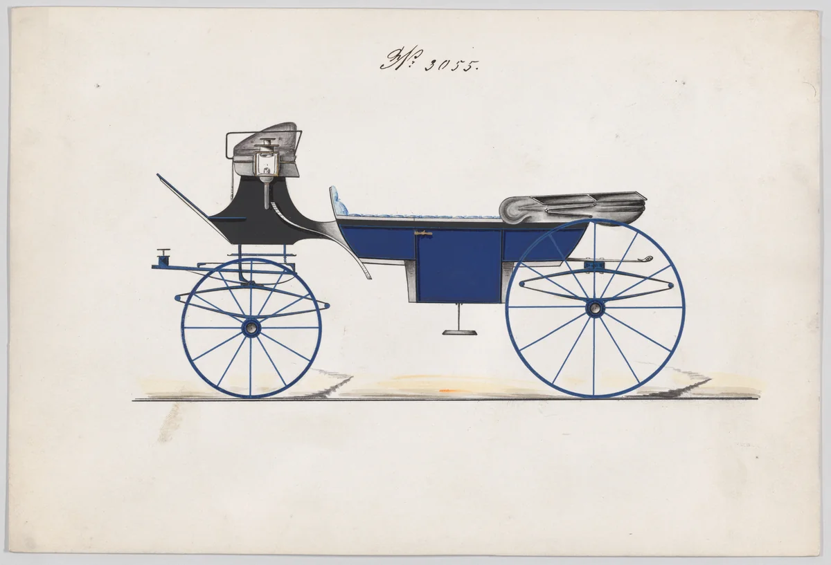 Vis-à-vis #3055 by Brewster & Co., drawing, 1874