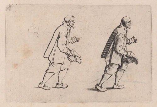 Le Paysan qui Salue (The Peasant who Bows), from "Les Caprices" Series B, The Nancy Set by Jacques Callot, print, 1617-1620