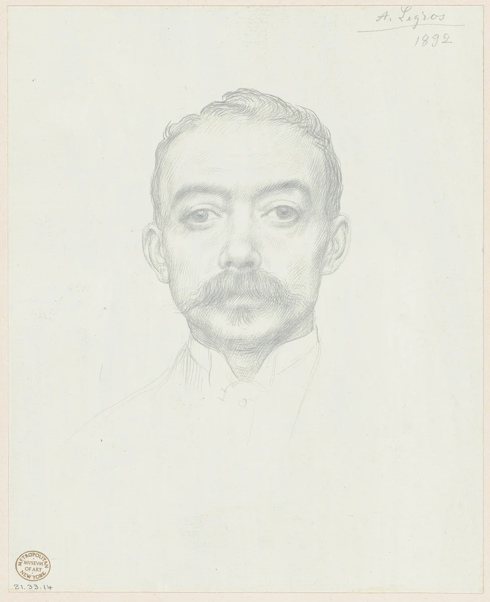 Portrait of Edward D. Adams by Alphonse Legros, drawing, 1892