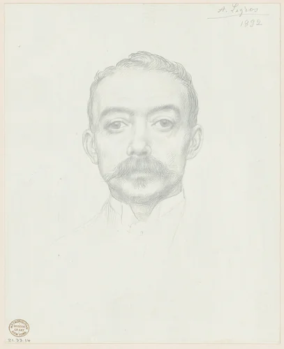 Portrait of Edward D. Adams by Alphonse Legros, drawing, 1892