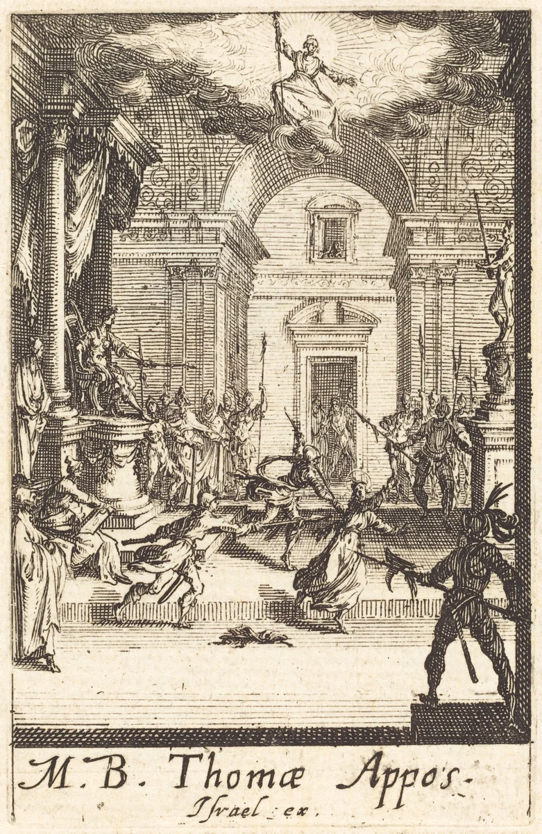 The Martyrdom of Saint Thomas by Jacques Callot, print, 1634-1635