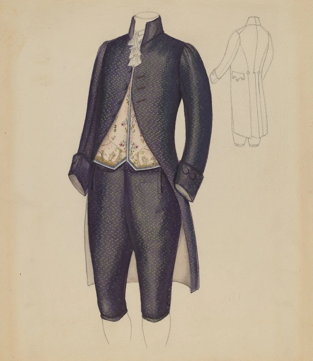 Man's Suit by Nancy Crimi, index of american design, 1936