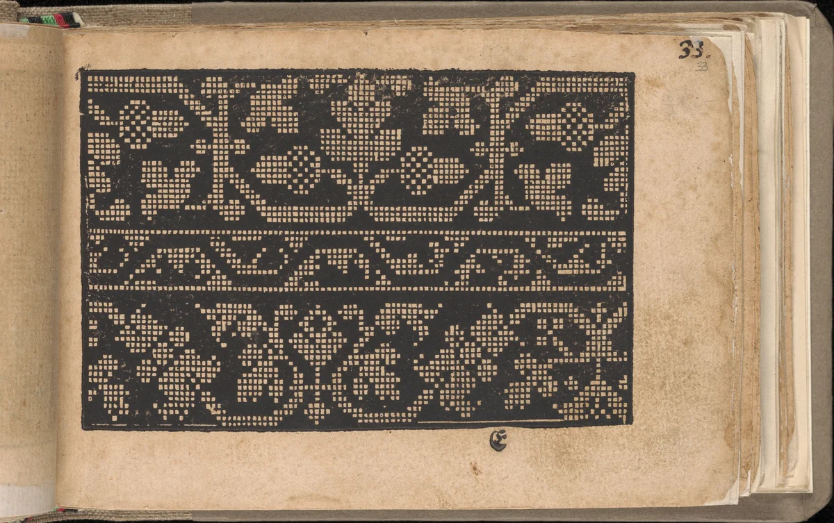 Schön newes Modelbuch (Page 33r) by Sigismundus Latomus, book, 1608