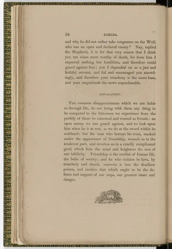 Tailpiece (page 34) from The Fables of Aesop by Thomas Bewick, illustrated book, 1818