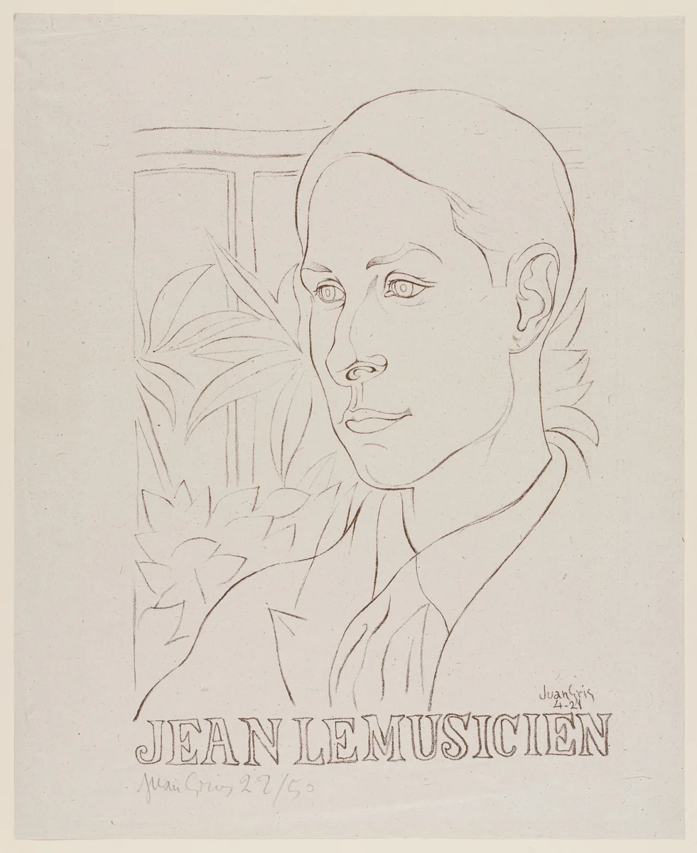 Jean, The Musician by Juan Gris, print, 1921