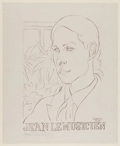 Jean, The Musician by Juan Gris, print, 1921
