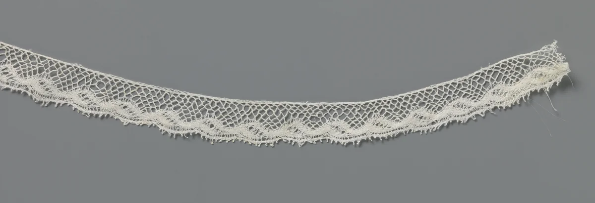 Strook kloskant met golvend bandje by anonymous, other, 1880-1914