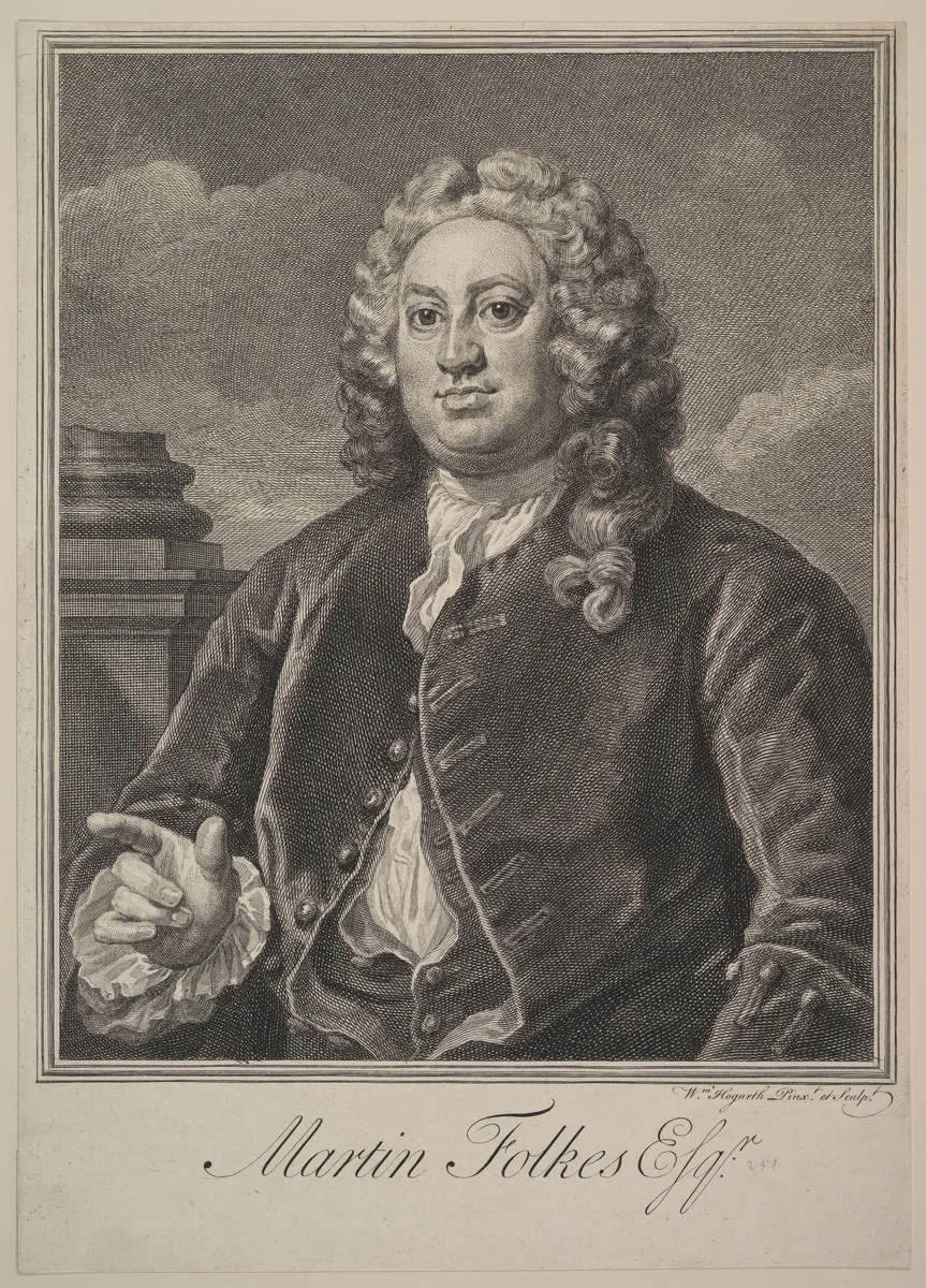 Martin Folkes by William Hogarth, print, 1742