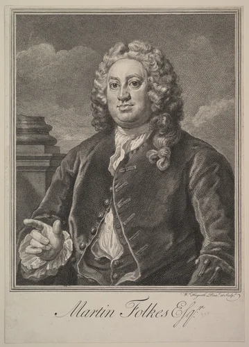 Martin Folkes by William Hogarth, print, 1742