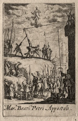 The Martyrdom of the Apostles: St. Peter by Jacques Callot, print, 1627-1637