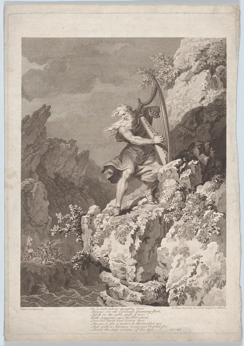 The Bard by John Hall, print, 1784