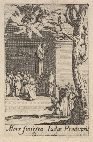 Death of Judas, from "The Little Apostles" (Les Petits Apôtres) by Jacques Callot, print, 1632