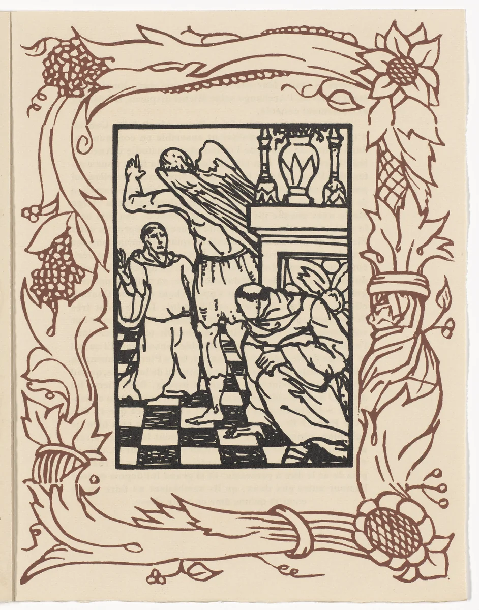 Plate (page 231) from Les Petites Fleurs de St. François (The Little Flowers of St. Francis) by Émile Bernard, illustrated book, 1928