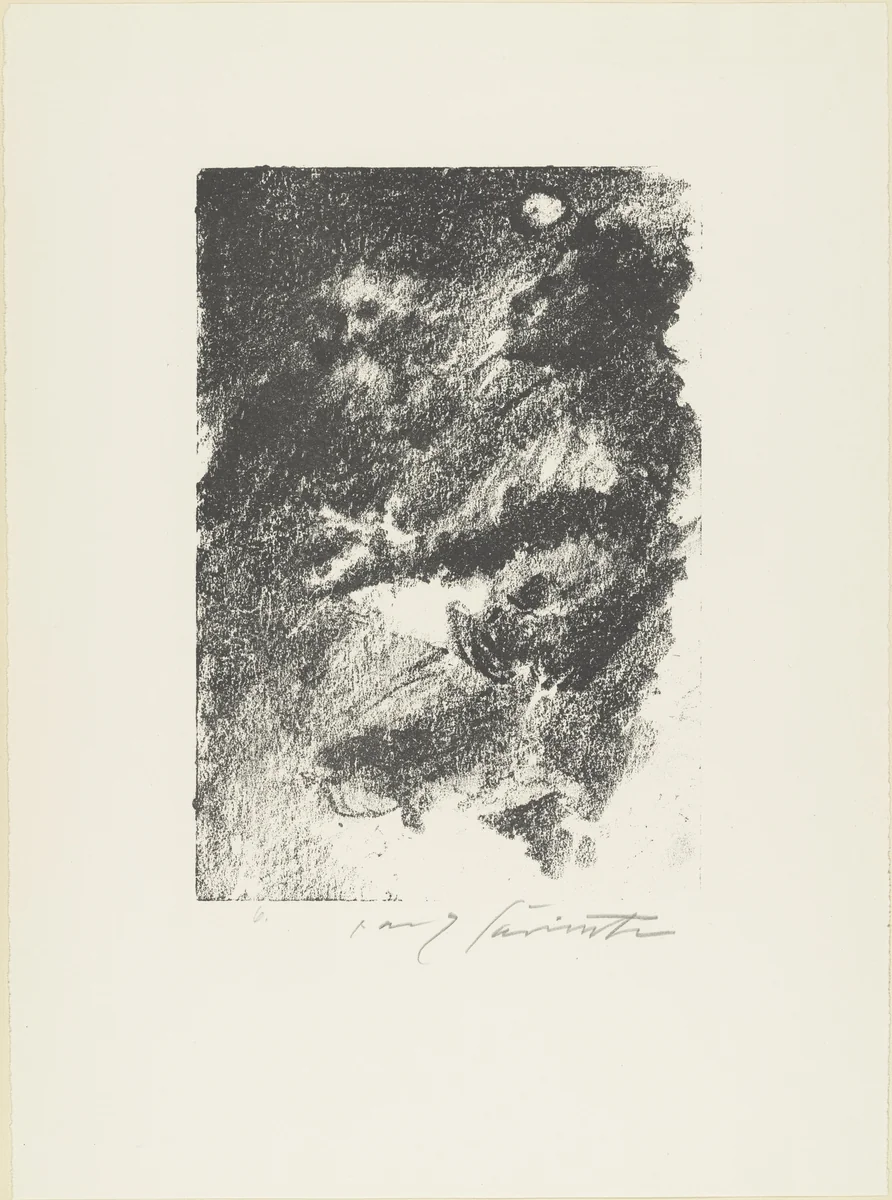 Karl Has Killed Amalia (Karl hat Amalien getötet) from The Robbers (Die Räuber) by Lovis Corinth, print, 1923