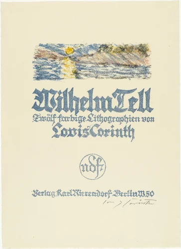Title page from William Tell (Wilhelm Tell) by Lovis Corinth, print, 1923