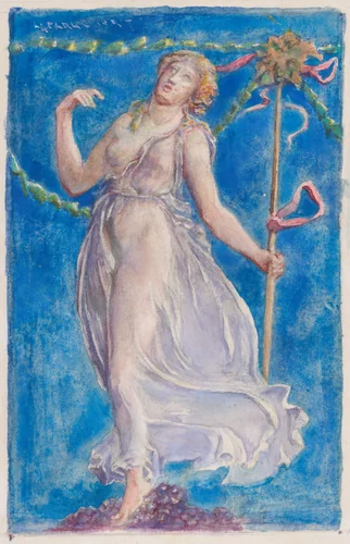 A Bacchante by John La Farge, artwork, 1897