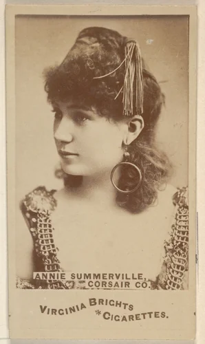 Annie Summerville, Corsair Co., from the Actors and Actresses series (N45, Type 6) for Virginia Brights Cigarettes by Allen & Ginter, photograph, 1885-1891