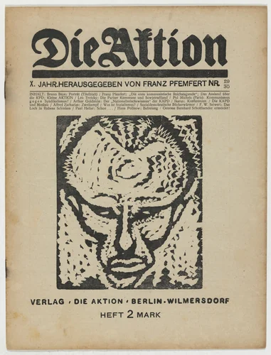 Die Aktion, vol. 10, no. 29/30 by Bruno Beye, Alfred Zacharias, periodical, 1920