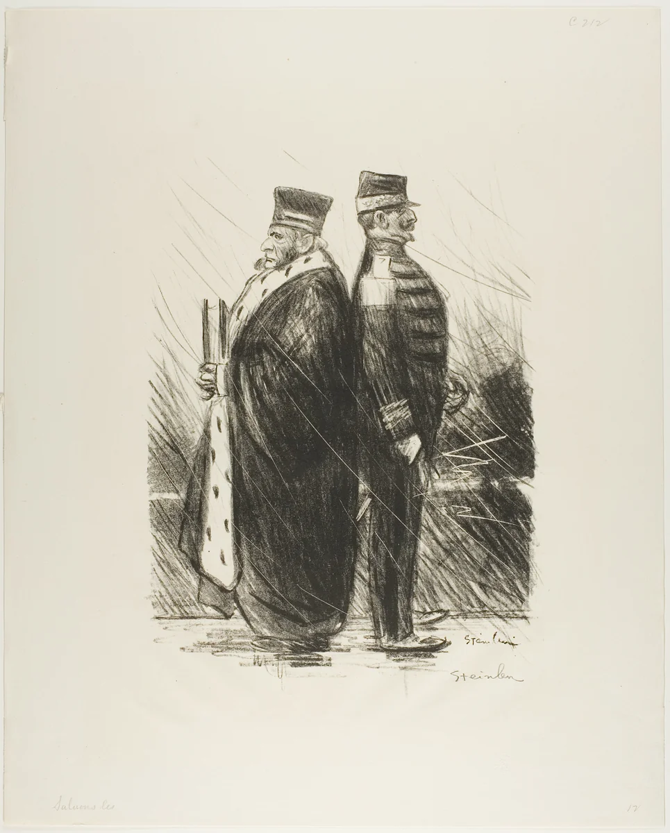 Salute them! by Théophile Alexandre Steinlen, print, 1899