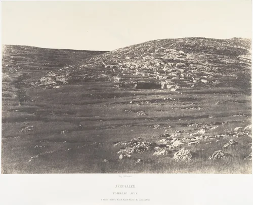 Jérusalem, Tombeau Juif, à trois milles Nord-Nord-Ouest de Jérusalem by Auguste Salzmann, photograph, 1854-1859