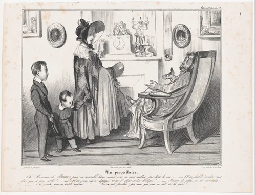Plate 49: A Landlord, from 'Caricaturana,' published in Les Robert Macaires by Honoré Daumier, print, 1838