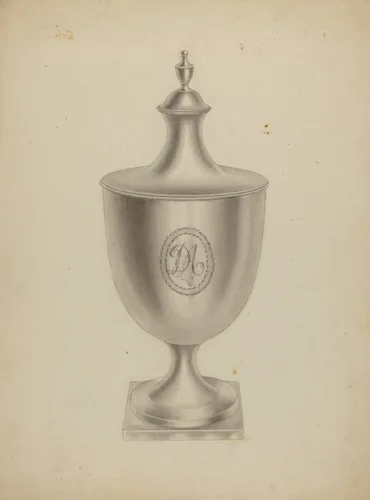 Silver Sugar Bowl by Michael Fenga, index of american design, 1935-1942