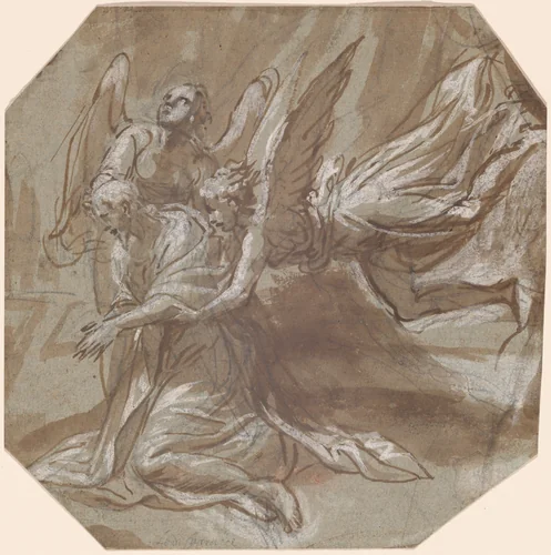 Christ in Gethsemane by Jacopo Zanguidi, drawing, 1560-1569
