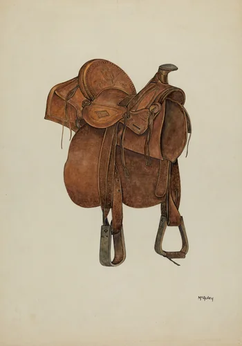 Leather Saddle by William McAuley, index of american design, 1940