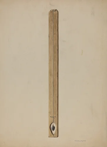 Plumb Line and Board by Walter Praefke, index of american design, 1939