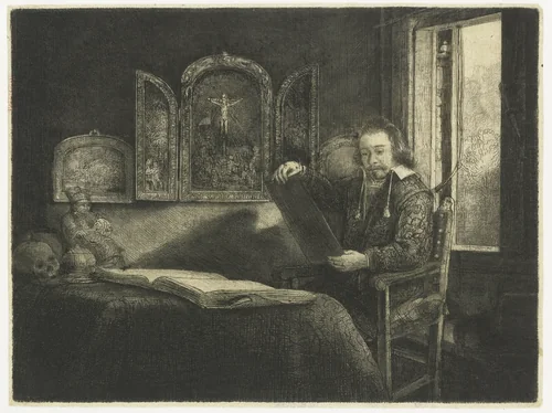 Abraham Francen, apothecary by Rembrandt van Rijn, print, 1657