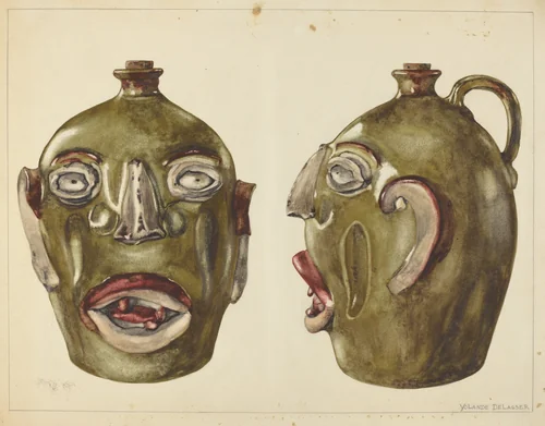 Jug by Yolande Delasser, index of american design, 1940