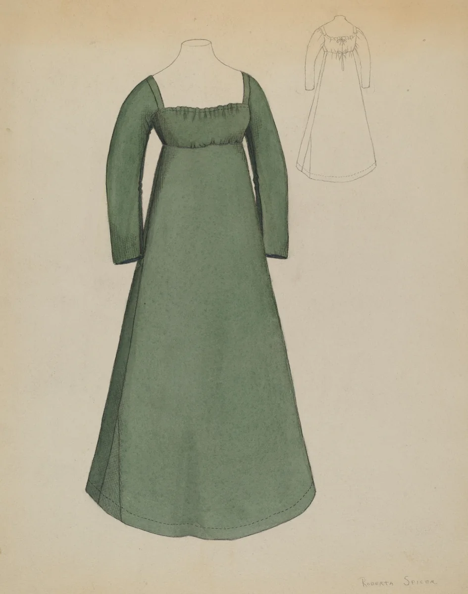 Dress by Roberta Spicer, index of american design, 1936