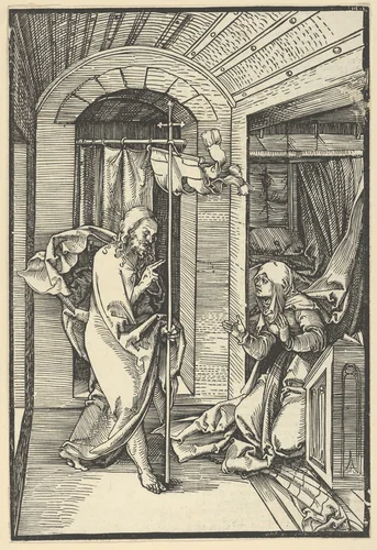 Christ Appearing to his Mother, from Speculum passionis domini nostri Ihesu Christi by Hans Schäufelein, print, 1507
