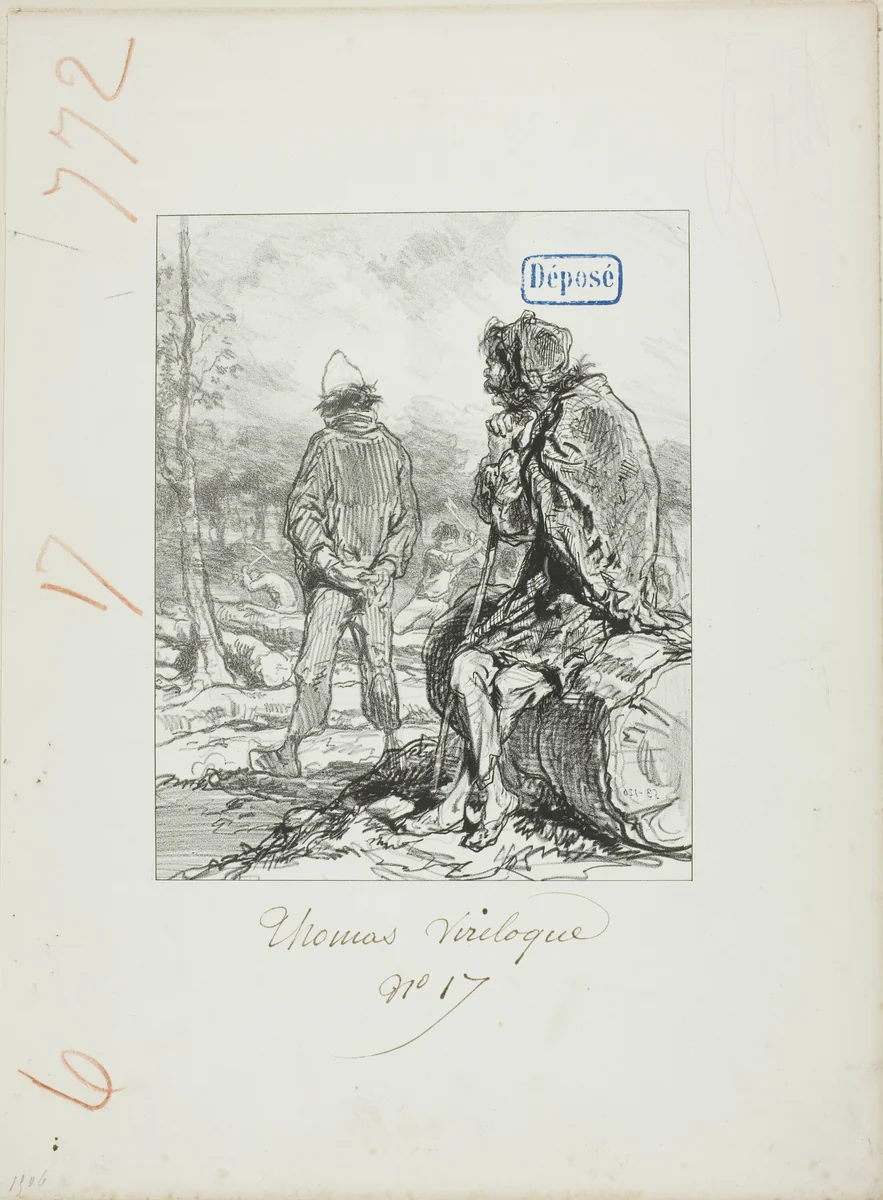 Les Propos de Thomas Vireloque: The new lord of the soil by Paul Gavarni, print, 1853