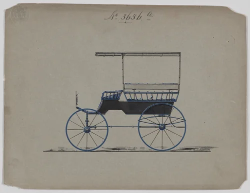 Design for Omnibus or Wagonette, no. 3636a by Brewster & Co., drawing, 1880